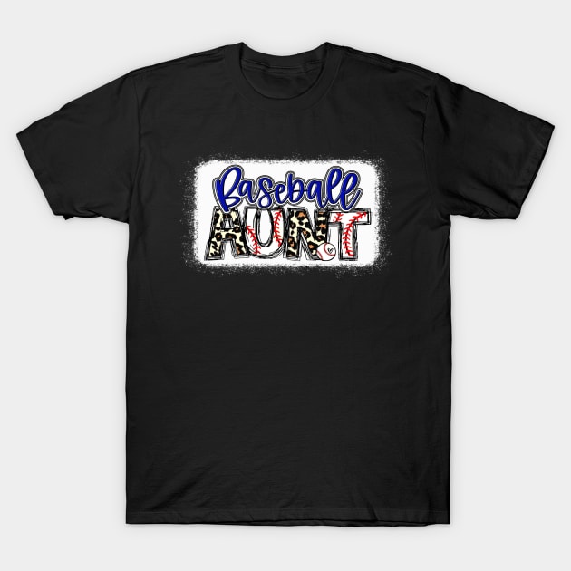 Baseball Aunt Leopard Shirt Baseball Aunt T-Shirt by Wonder man 